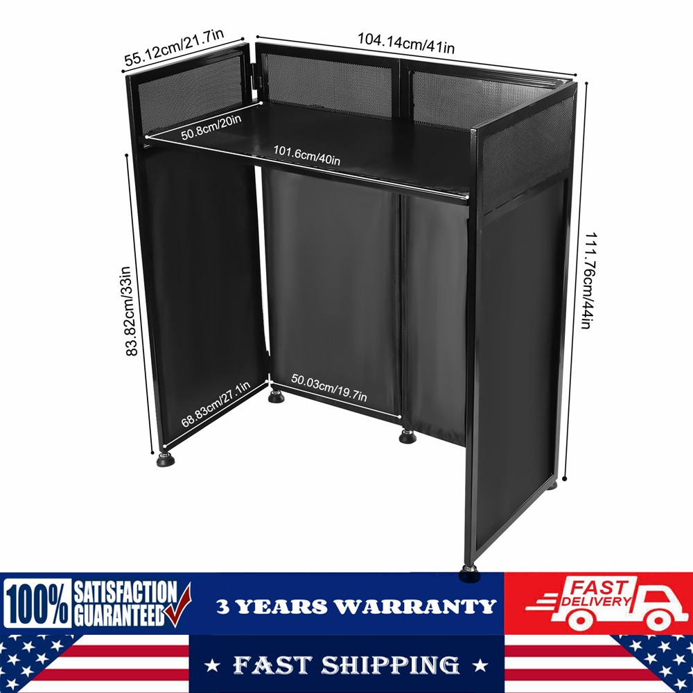 DJ Event Facade Scrim Metal Frame Booth+Travel Bag Case+20" x 40" Flat Table Top