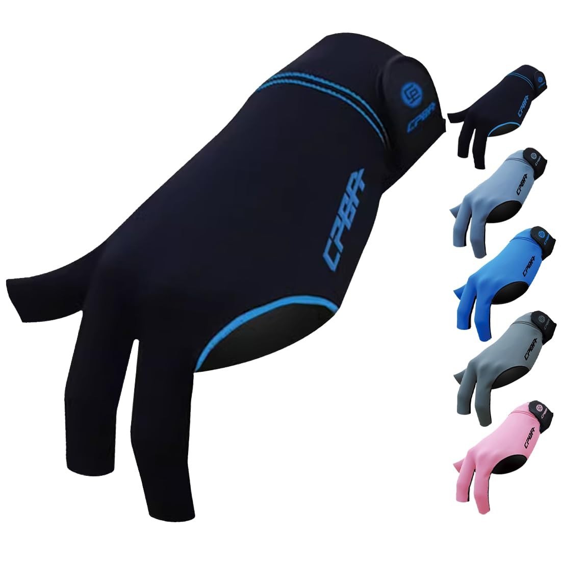 3 Finger Pool Glove for Left Hand - Durable Snooker Cue Billiards Glove, Unisex
