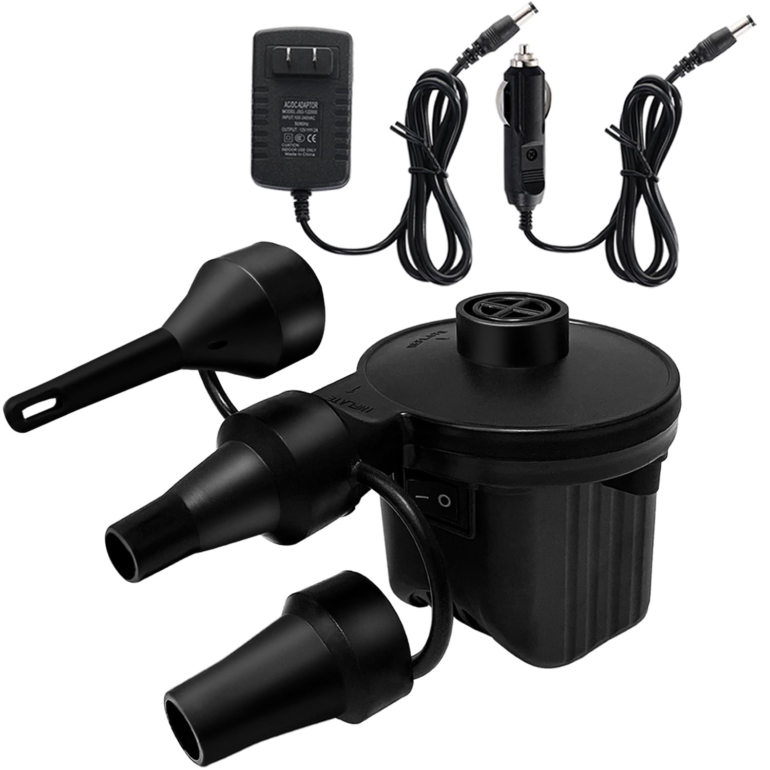 Newpol Inflatable Bed Pump, Electric Air Pump(100 Gallon/Min) for Black
