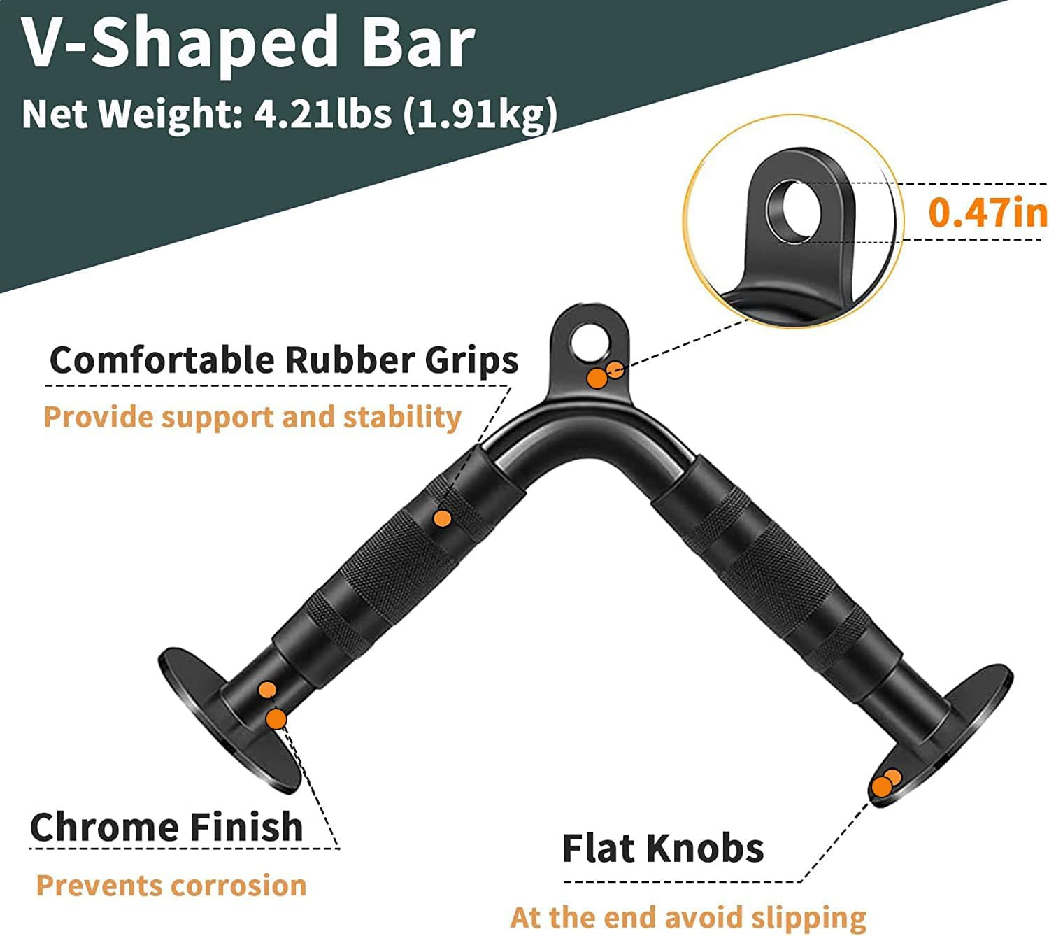 Solid Cable Machine Attachment, Cable Attachments for Gym, Gym Cable Attachments