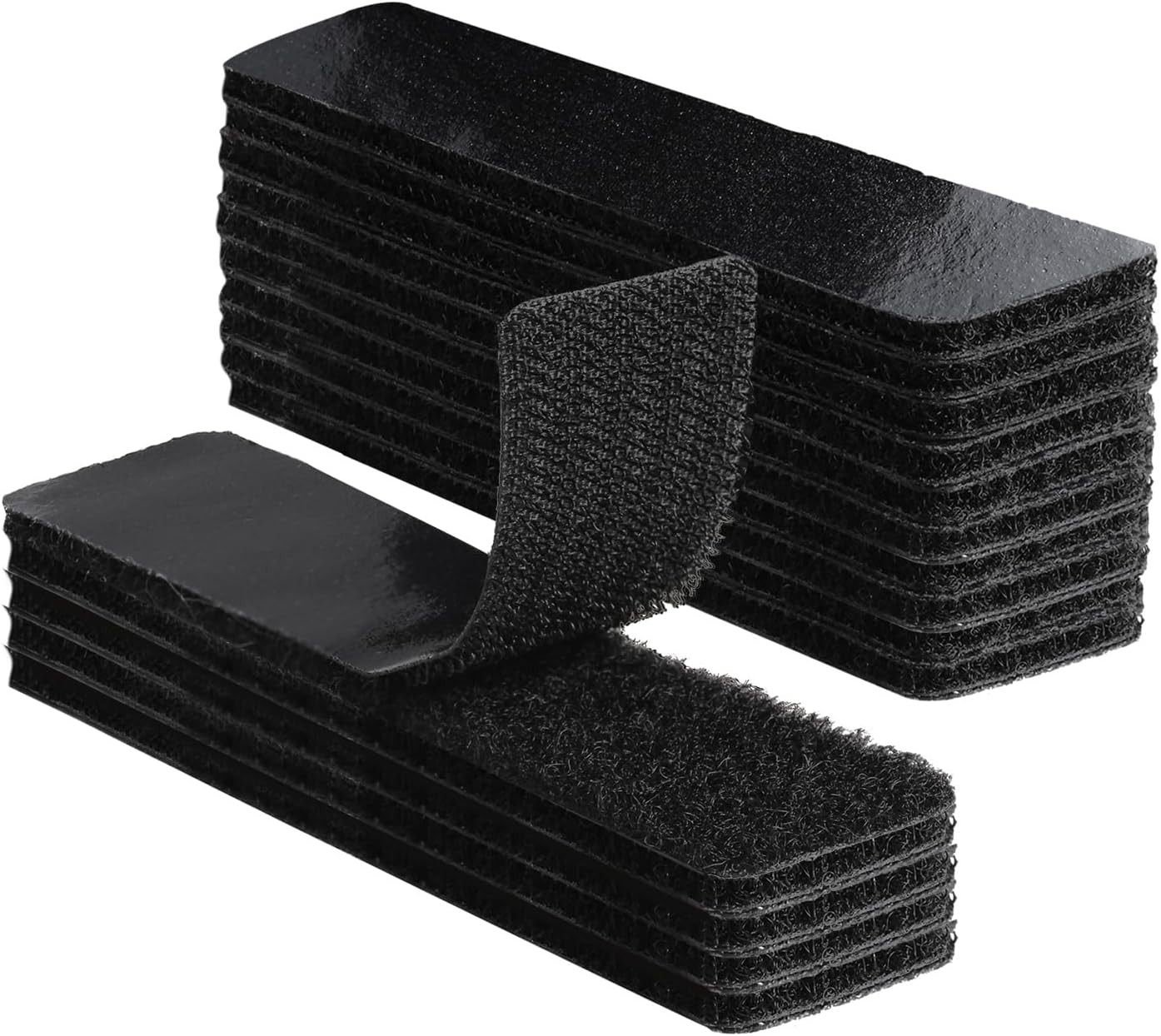 noot products 20 Sets 1x4 Inch Hook and Loop Fastener Strips with Adhesive Heavy