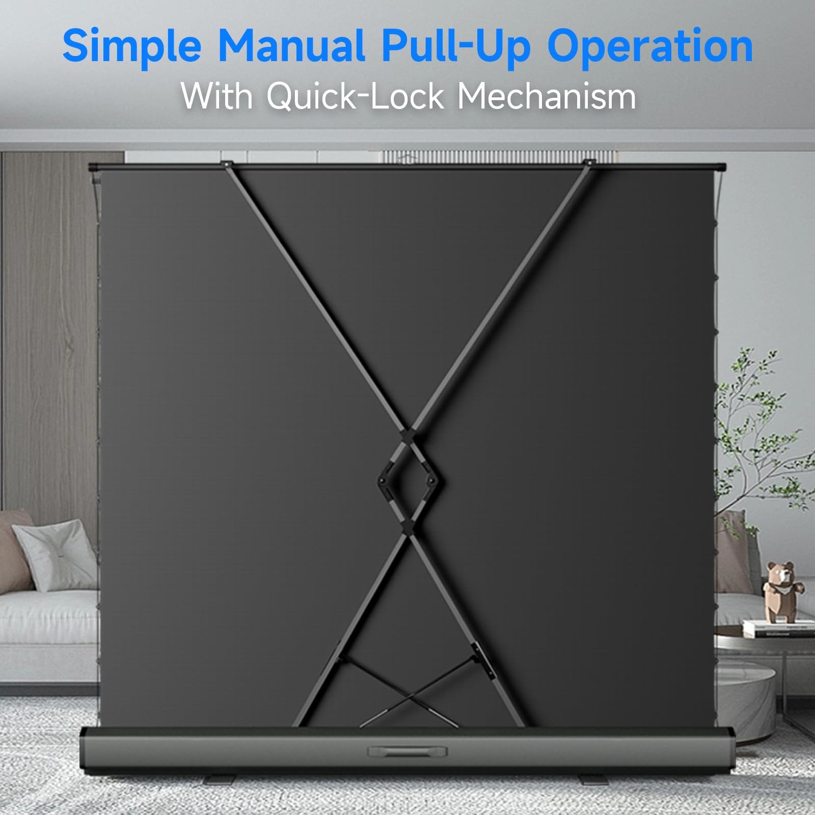 Tab-Tension Portable ALR Manual Pull Up Projector Screen,Outdoor Projector Sc...