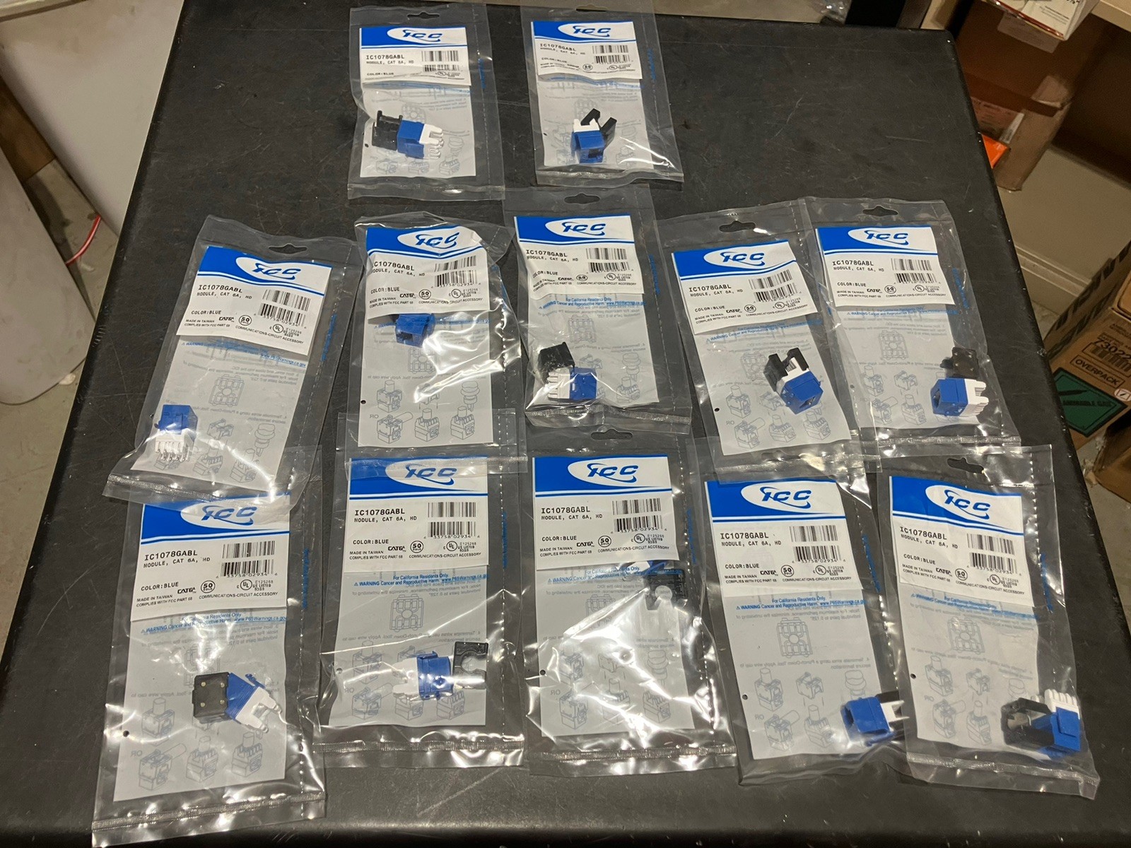 ( Lot Of 12 ) IC1078GABL Module Cat 6A HD