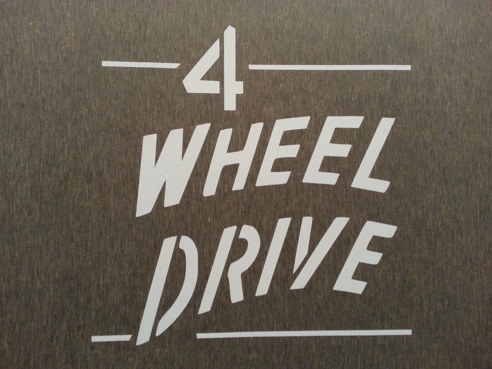 4 WHEEL DRIVE DECAL FOR WILLYS TAILGATE  JEEP CJ3A CJ3B CJ2A CJ5 M38  GPW MB