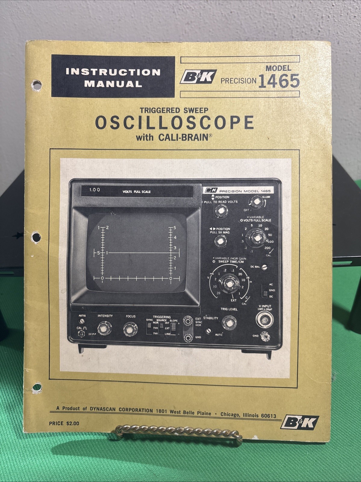 1971 Edition - B&K Model 1465 Triggered Sweep Oscilloscope Instruction Manual