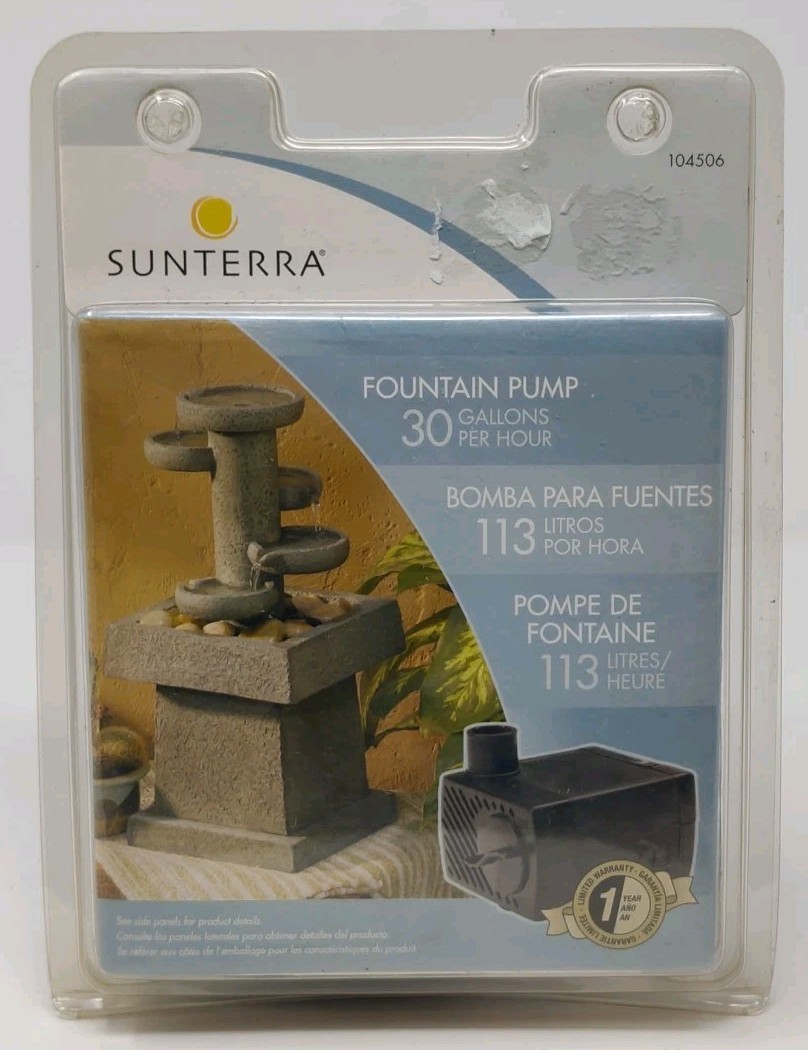 SUNTERRA 104506 Submersible Fountain Pump 30 Gallons /PH
