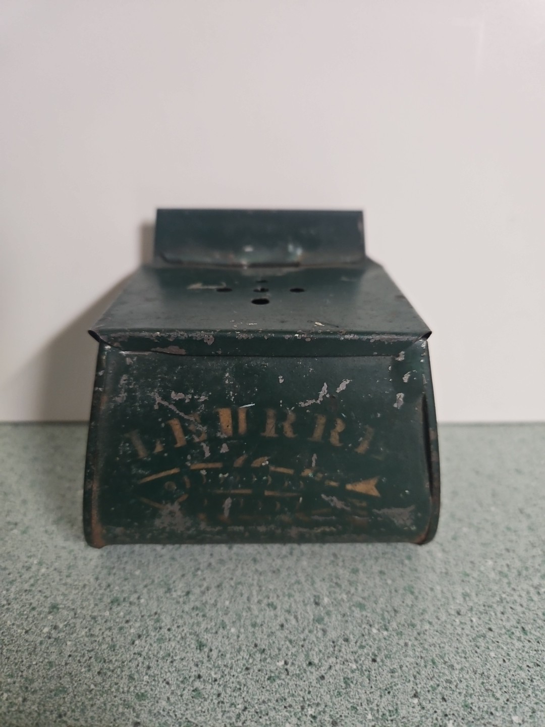 Early Vintage Hand Stenciled Bait Tin 3 1/2" X 2 1/2"
