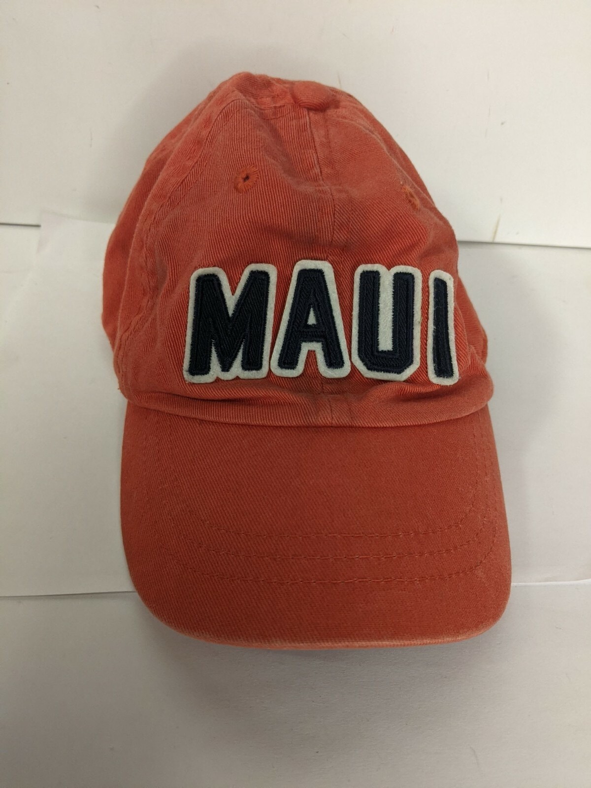 Maui orange hat youth sizes 4-7 adjustable hook and loop hat