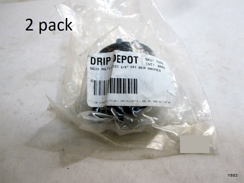 Salco Multi-Outlet 1/2" FPT Drip Manifold pack of 2
