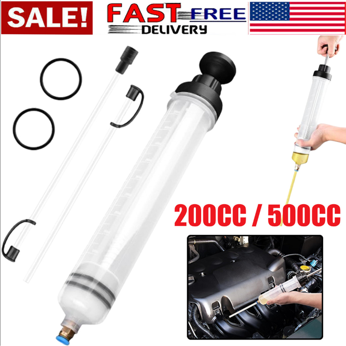 Fluid Extraction Filling Syringe Transfer Liquid Pump Oil Extractor Automotive