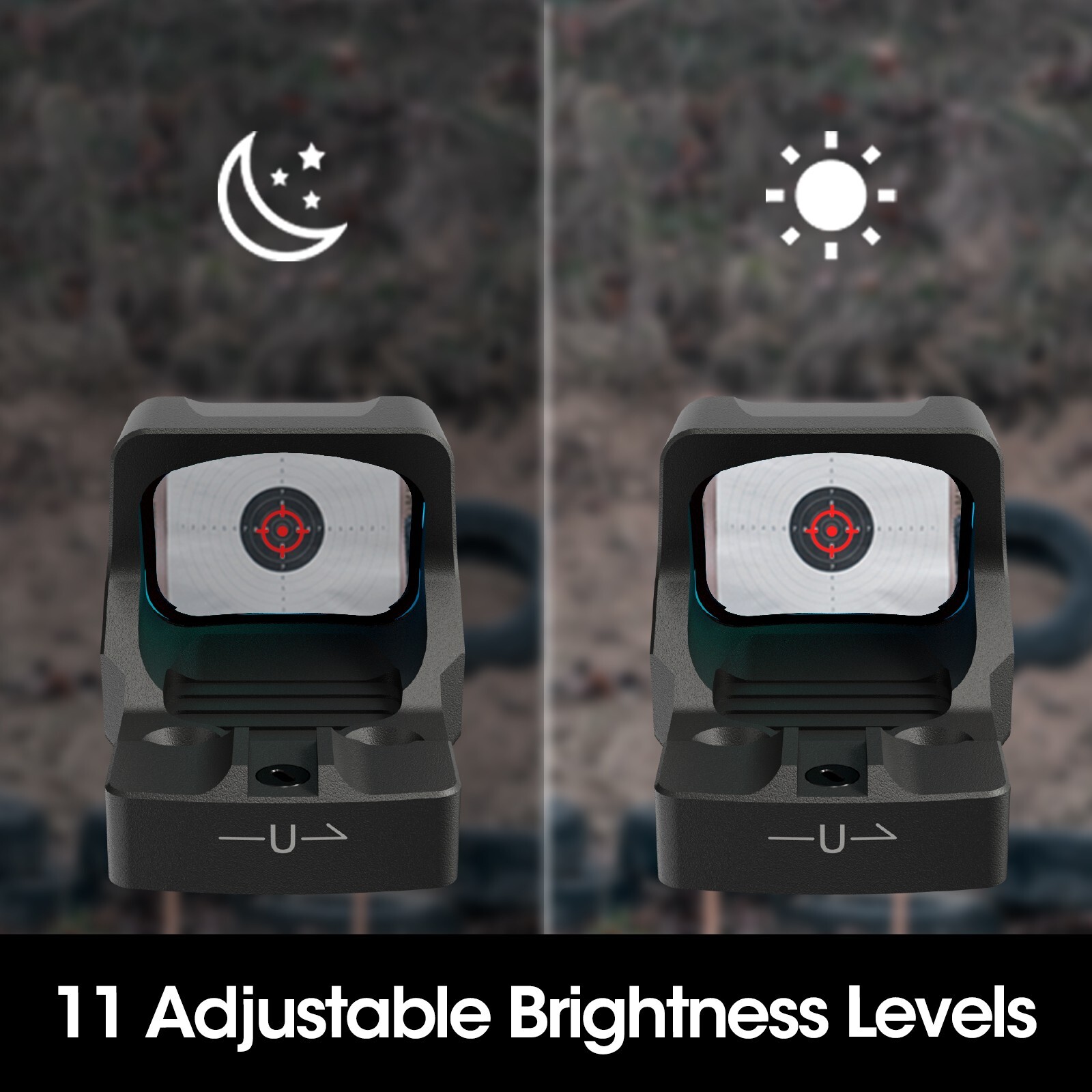 AIMWIN PN330 Red Dot Sight 2 MOA Dot 32 MOA Circle Multi-Reticle Reflex Sight