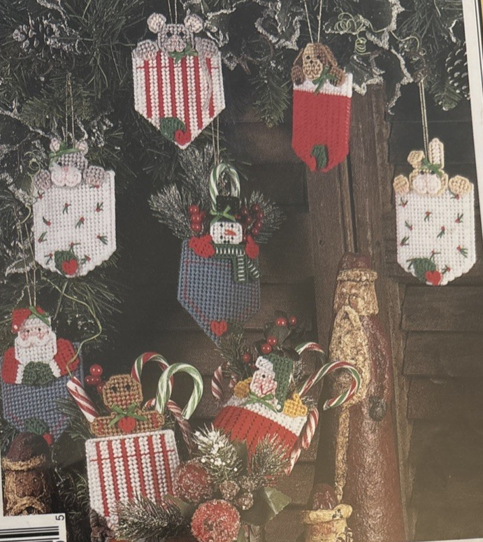 Vtg Rare House of White Birches CHRISTMAS POCKETS Needlepoint 1998 Pattern