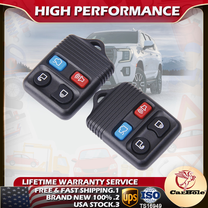 2Pc Remote Key Fob 4 Button For Ford Focus Explorer 2004 2005 2006 2007-2009