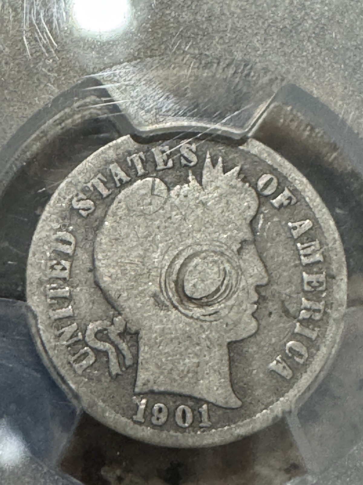 1901-S Barber Dime, Tough Date, PCGS G Detail, Free Shipping