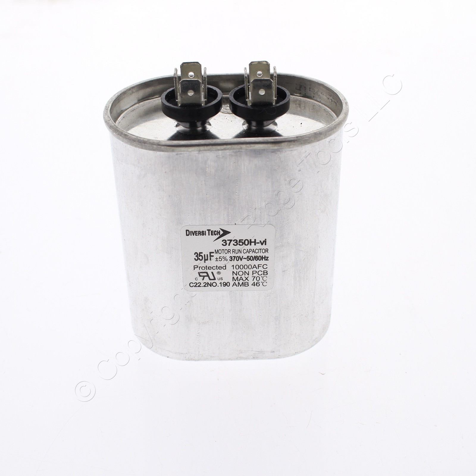 Diversitech 37350H Motor Run Capacitor Oval 35uf 370v