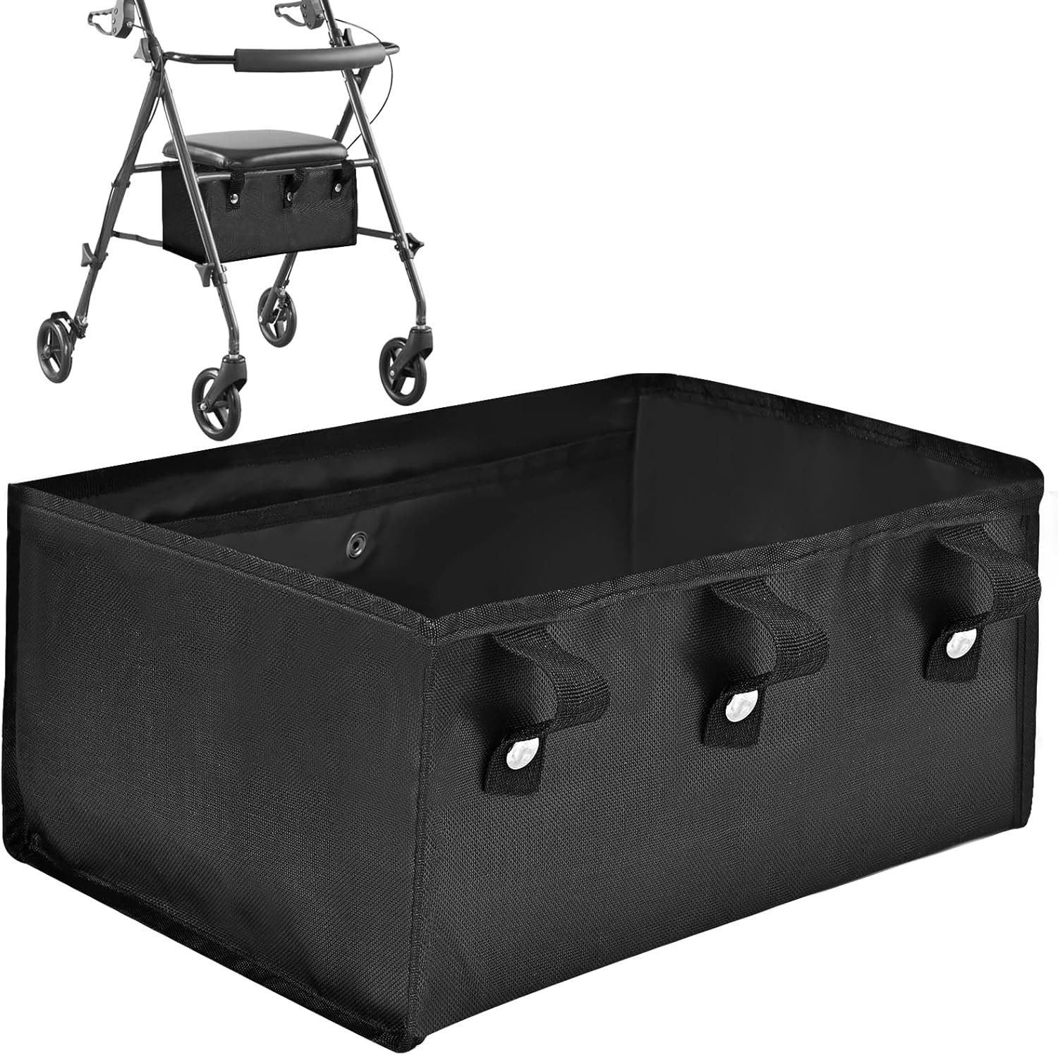 Under Seat Rollator Bag, Premium Walker Basket for Four Wheel Rollator, Walker B