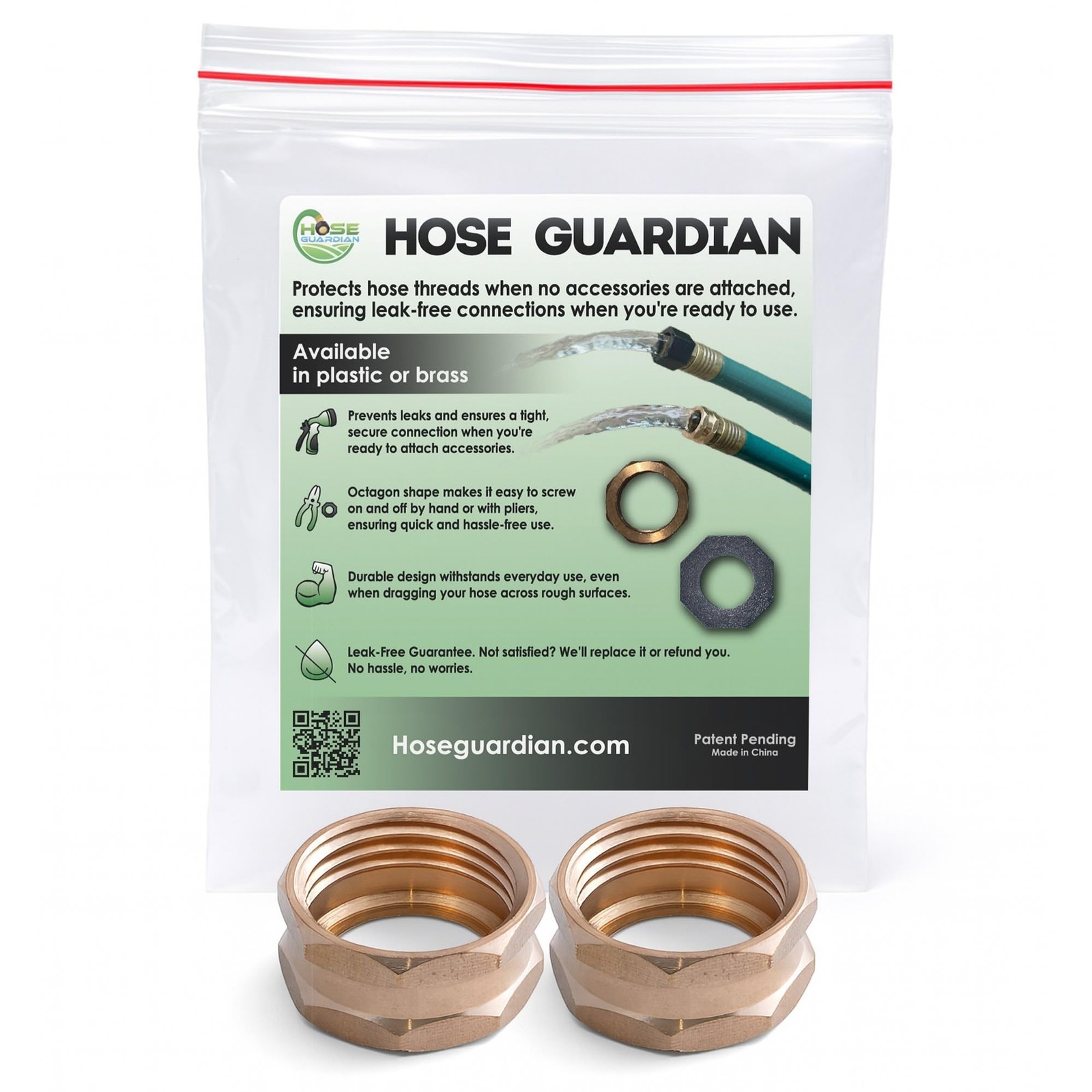 Hose Guardian | Open End Garden Hose Thread Protector Cap – Brass End Cap for...