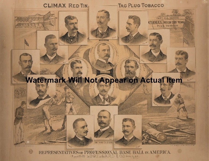 1884 Climax Tobacco Pro Baseball in America Photograph Print Photo 8.5x11"