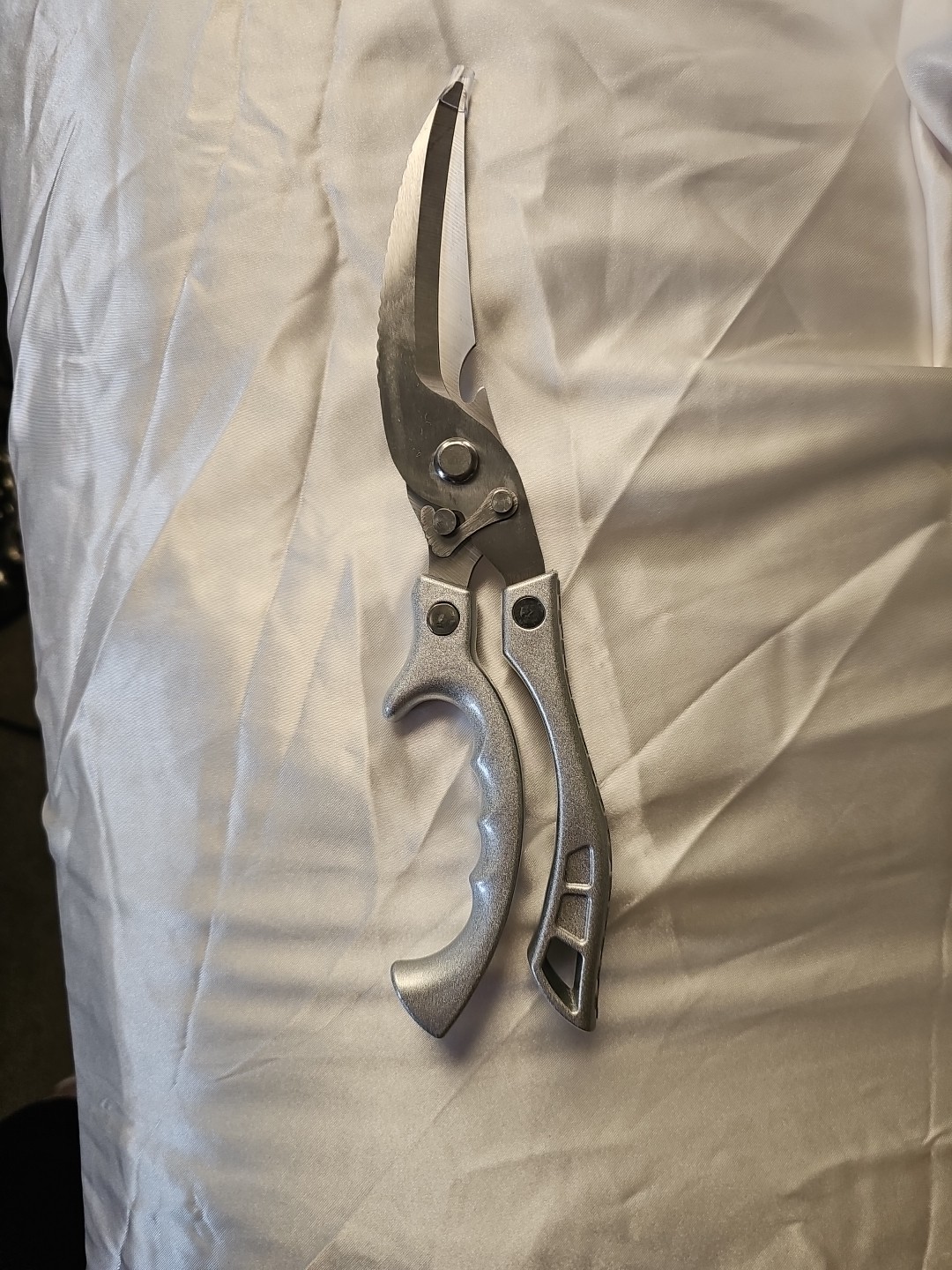 Heavy Duty All Purpose Shears with Non-Slip Handles, Bottle Opener & Safety Lock