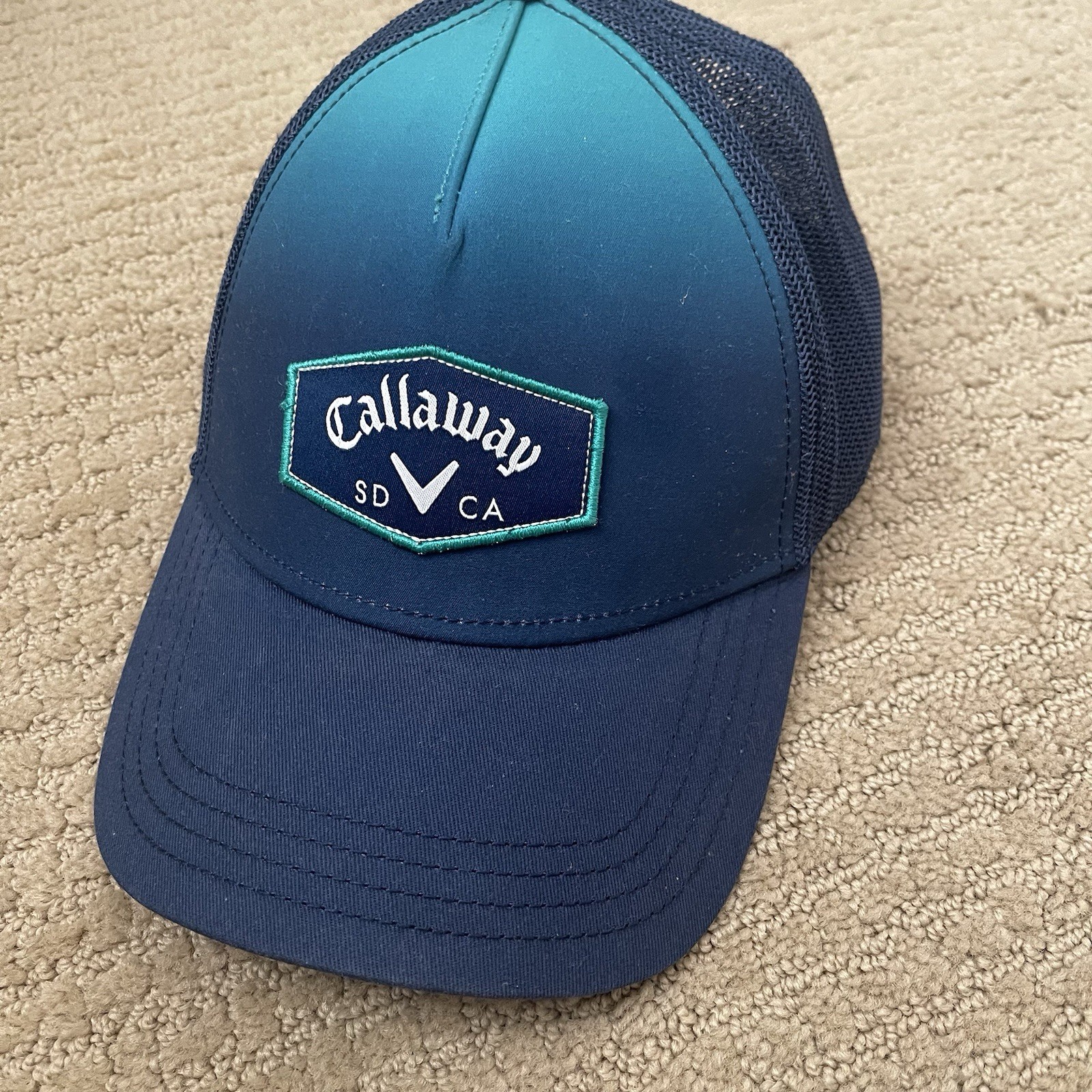 Callaway Golf Trucker Snapback Hat SD CA California Original Blue Golfer’s Cap