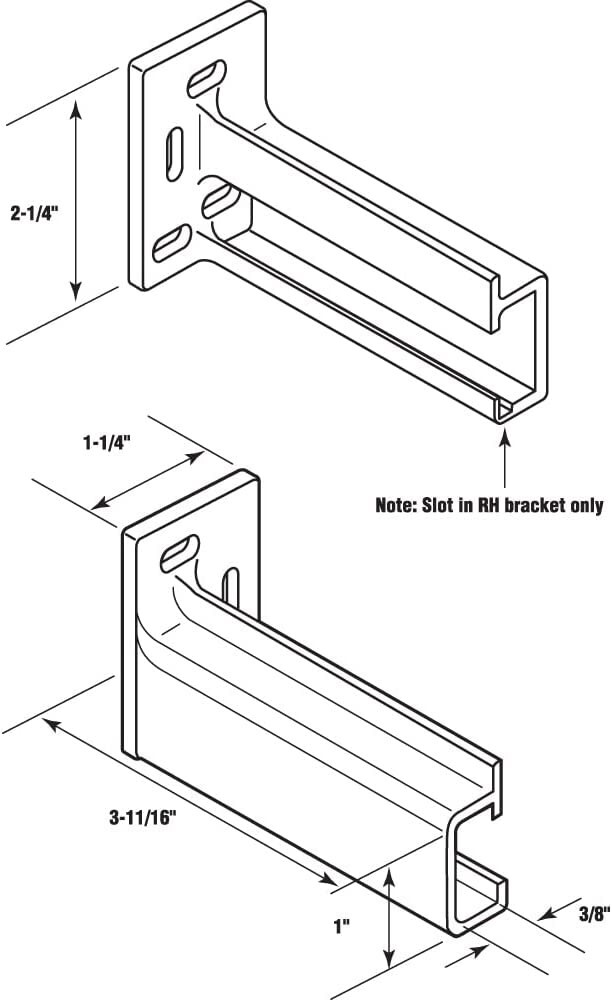 Rear Drawer Track Socket Bracket Side Mounted Drawer Rails Replacement Parts