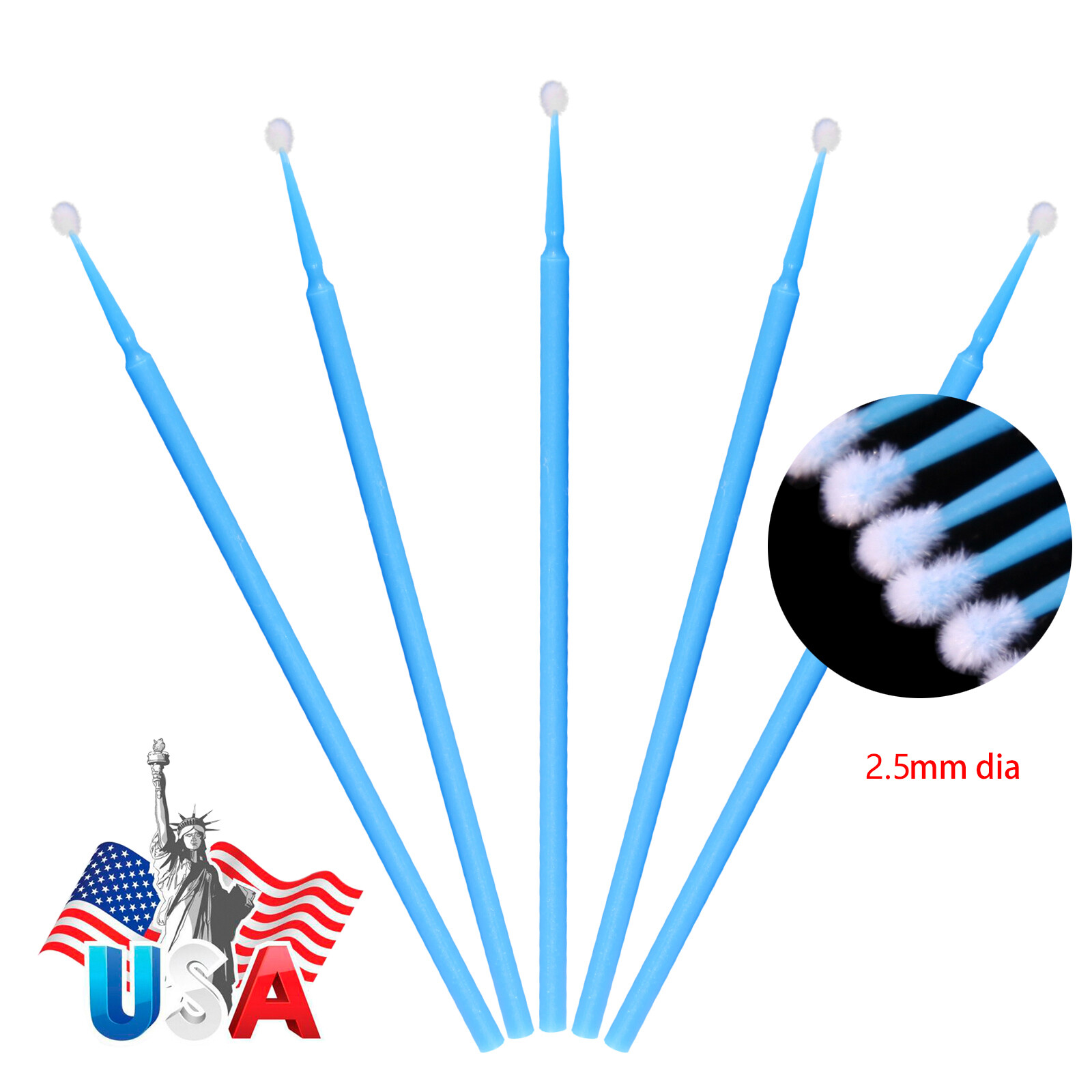 100-1000 Microbrush Micro Brush Applicator Tips (Regular, Fine, Super Fine) ez