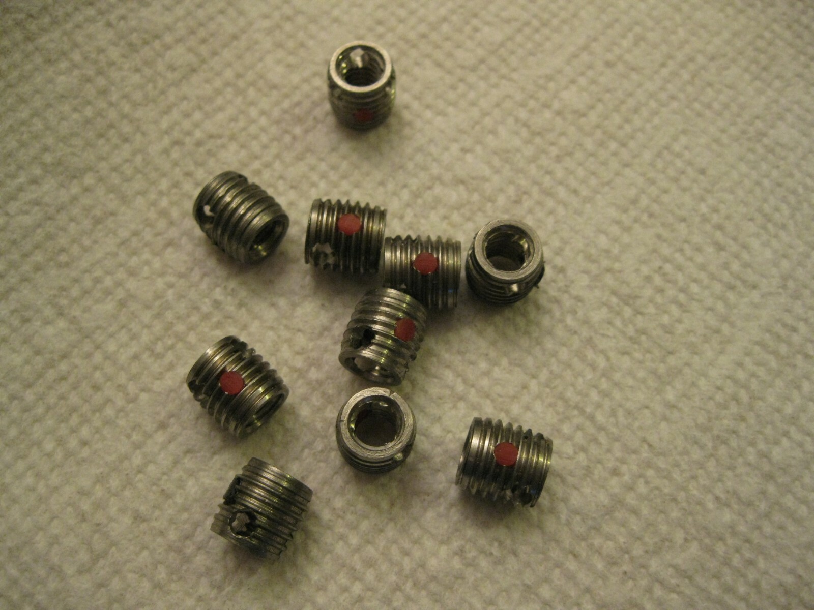 NYLOK 1/4-20 Tap-Lok Hole Series Stainless Thread Inserts 3/8" Lg 10pc Lot