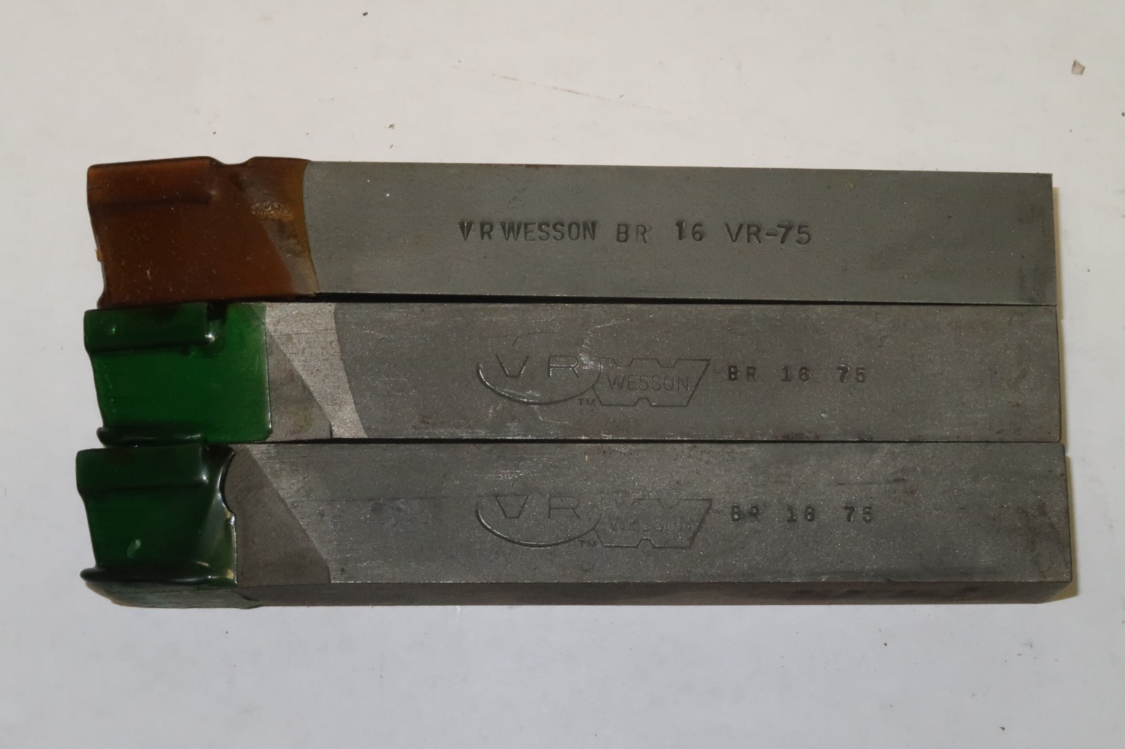 9 pcs VR WESSON BR-16 / BR16 Grade VR-75 Carbide Brazed Lathe Tool Bits USA