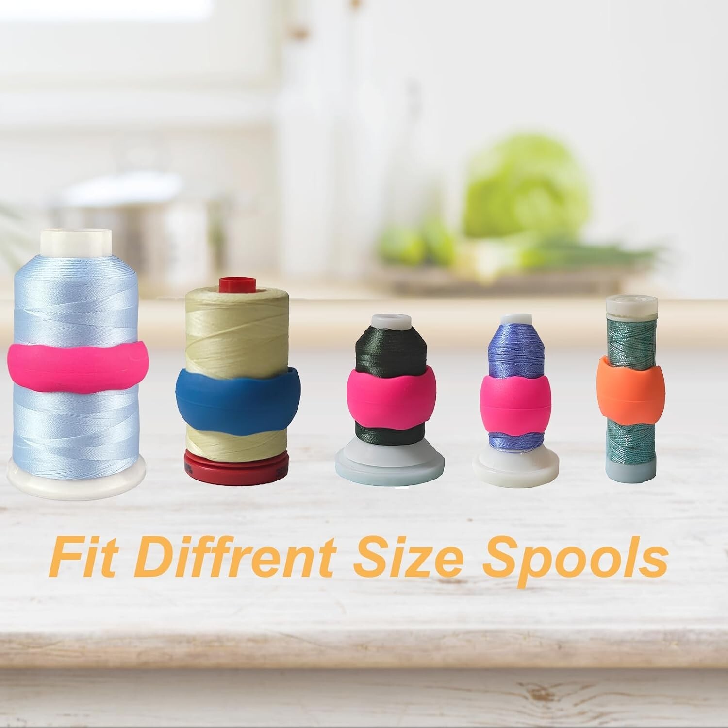 Simthread 100pcs Upgraded Thread Holder/Spool Huggers Compatible with Larger