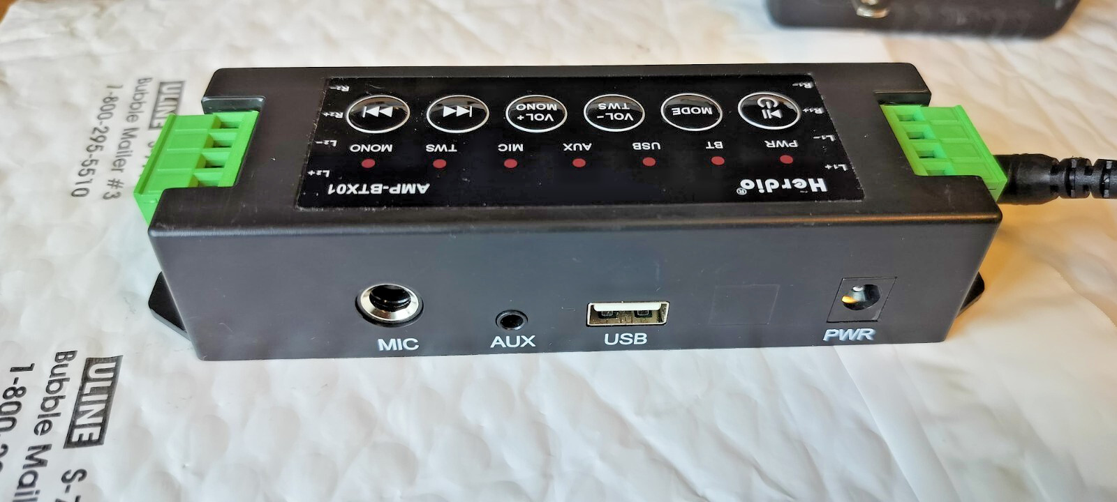 Herdio 68-Bluetooth Audio Amplifier AMP-BTX01 w/ Power Adapter *TESTED*