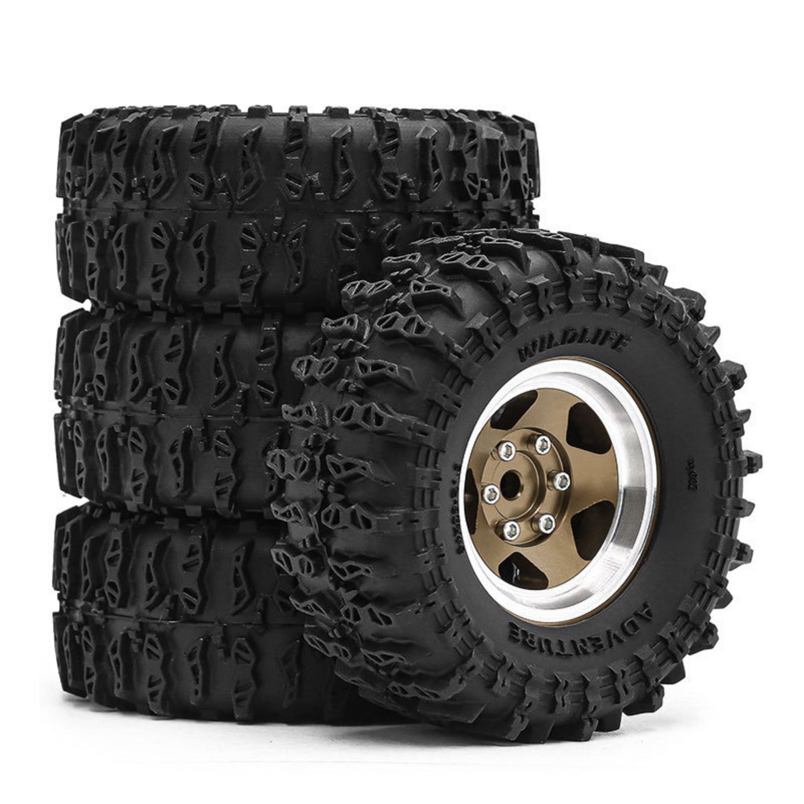 1.3 Crawler Wheel Tire Set for 1/18 TRX4M SCX24 FMS Ascent-18 4pcs