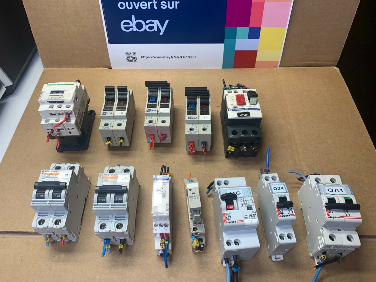 Lot of 12 pc x TELEMECANIQUE ...CAD32 + GV2ME07 +C60N + GK1 Contactor