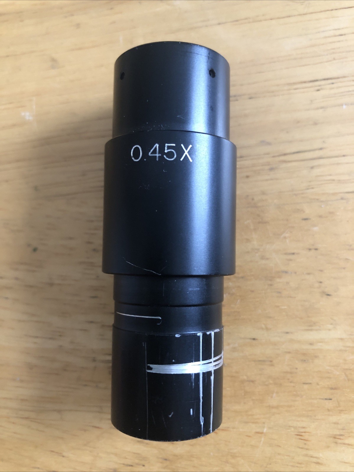 Microscope Throat Relay Camera Adapter Reducing Lens 0.45x 28mm Dia.