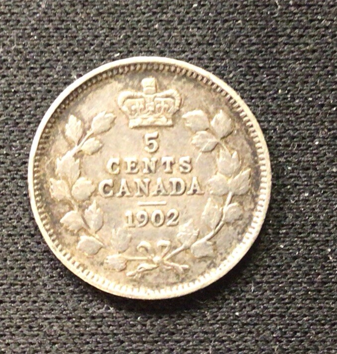 1902 Canada Silver! 5 Cents! ENN Coins