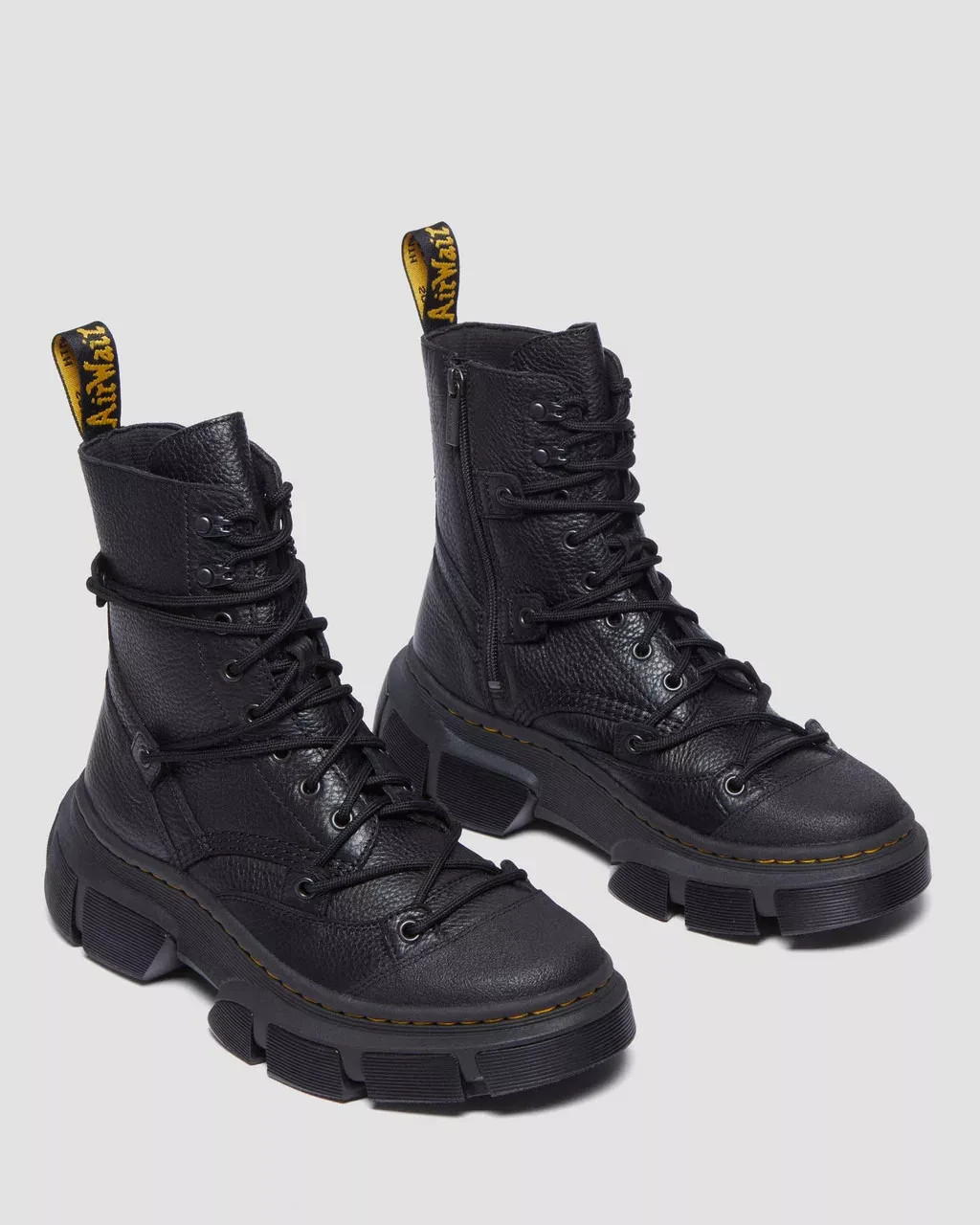 DR. Martens DMXL 8-Eye Leather Boots Black