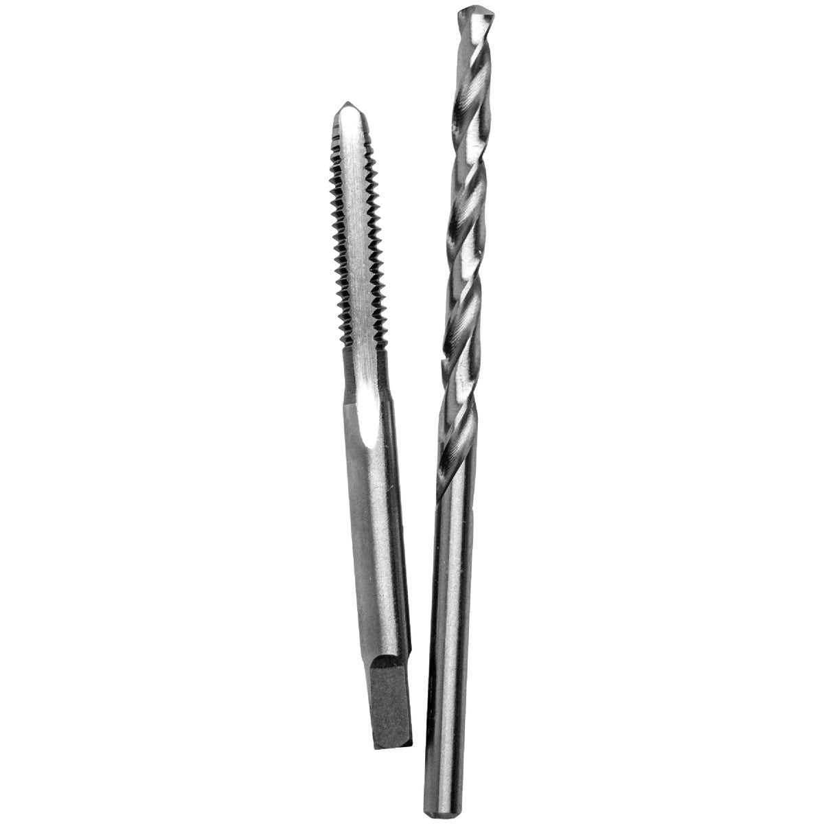 Drill & Tool  8-32  Coarse Carbon Steel Tap-Plug  and #29 Wire Gauge Drill Bit