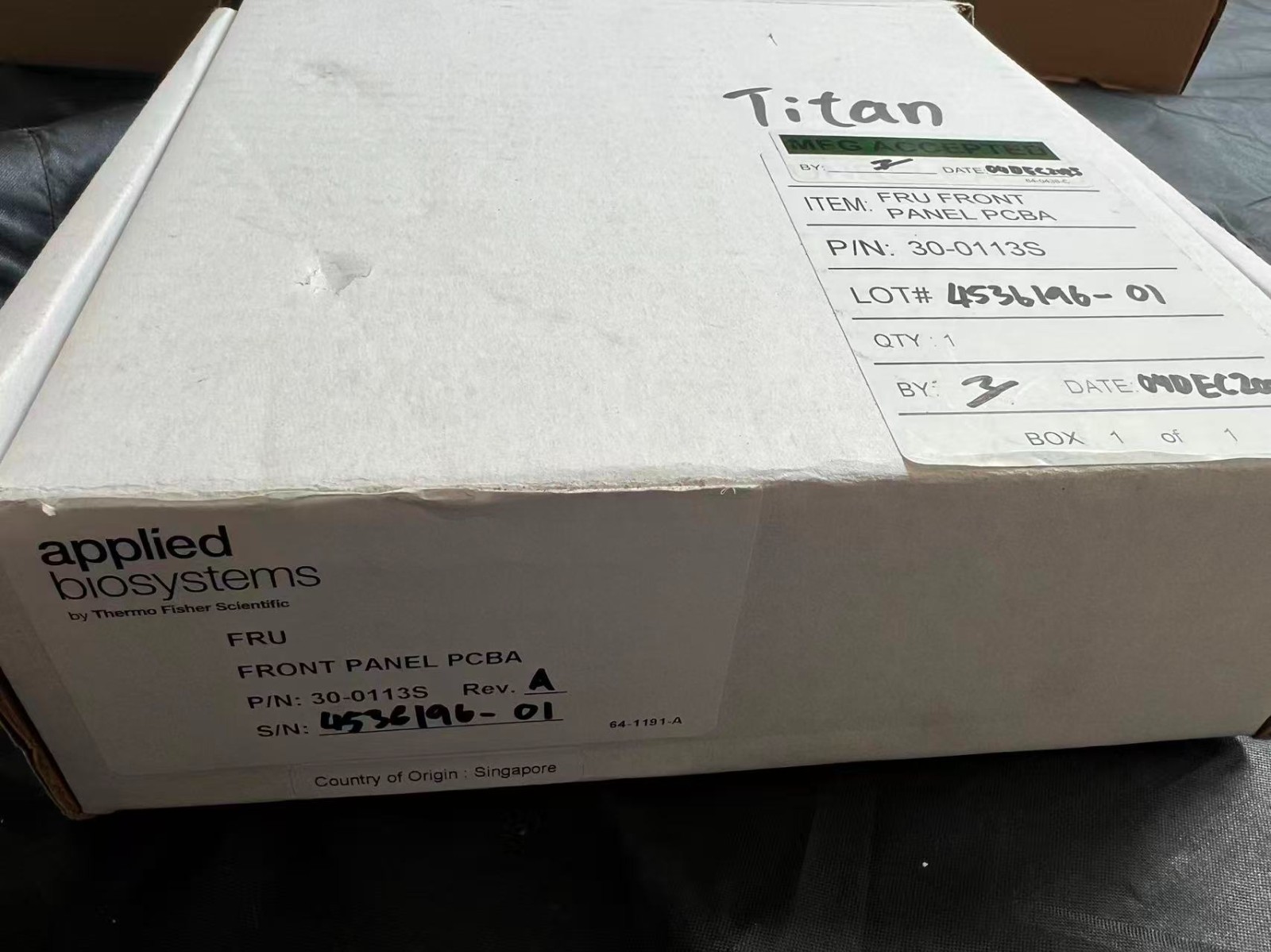 Applied Biosystems FRU Front Panel PCBA Borad 30-0113S