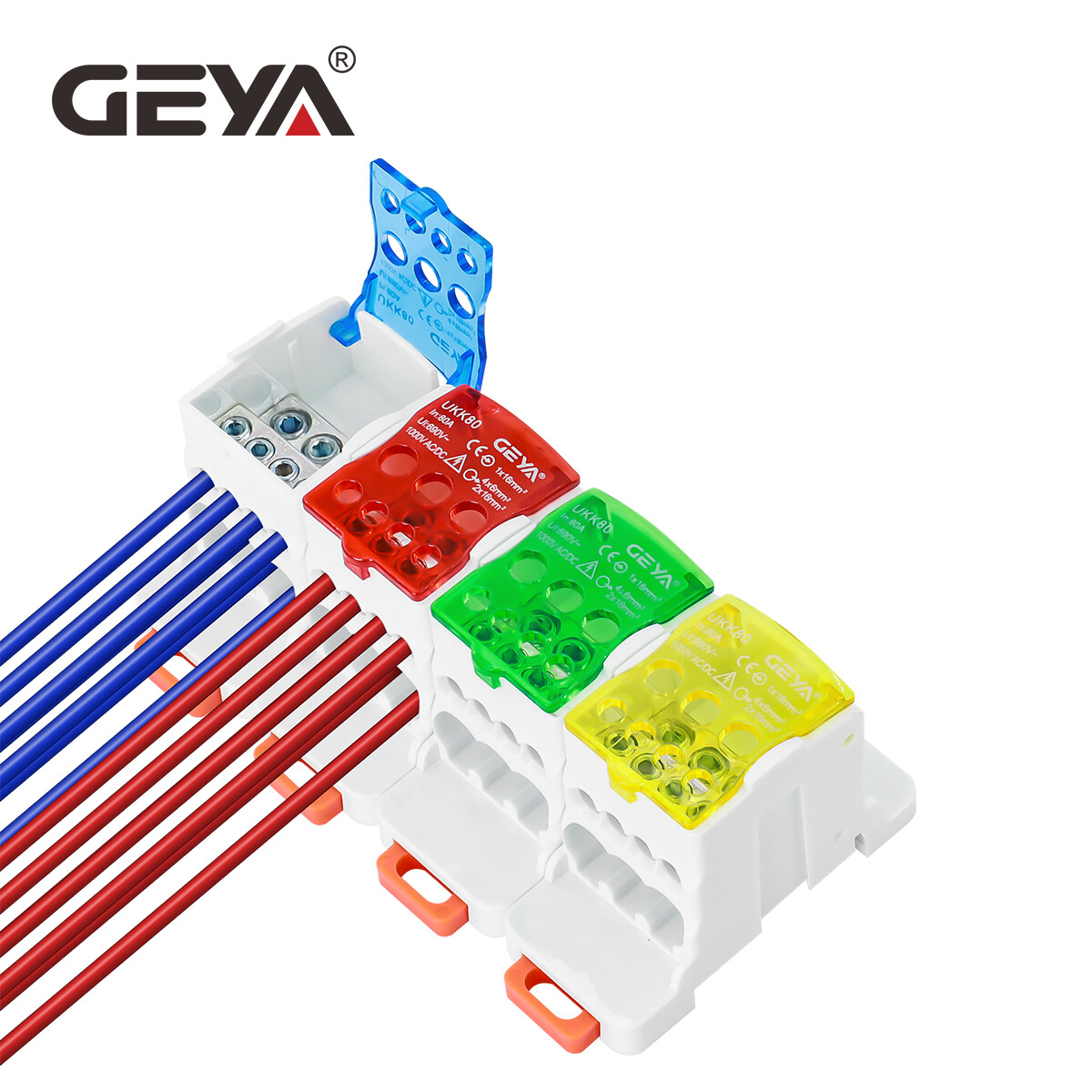 GEYA UKK80A Single-Stage Splitter Box Wire Connector High-Current Terminal Block