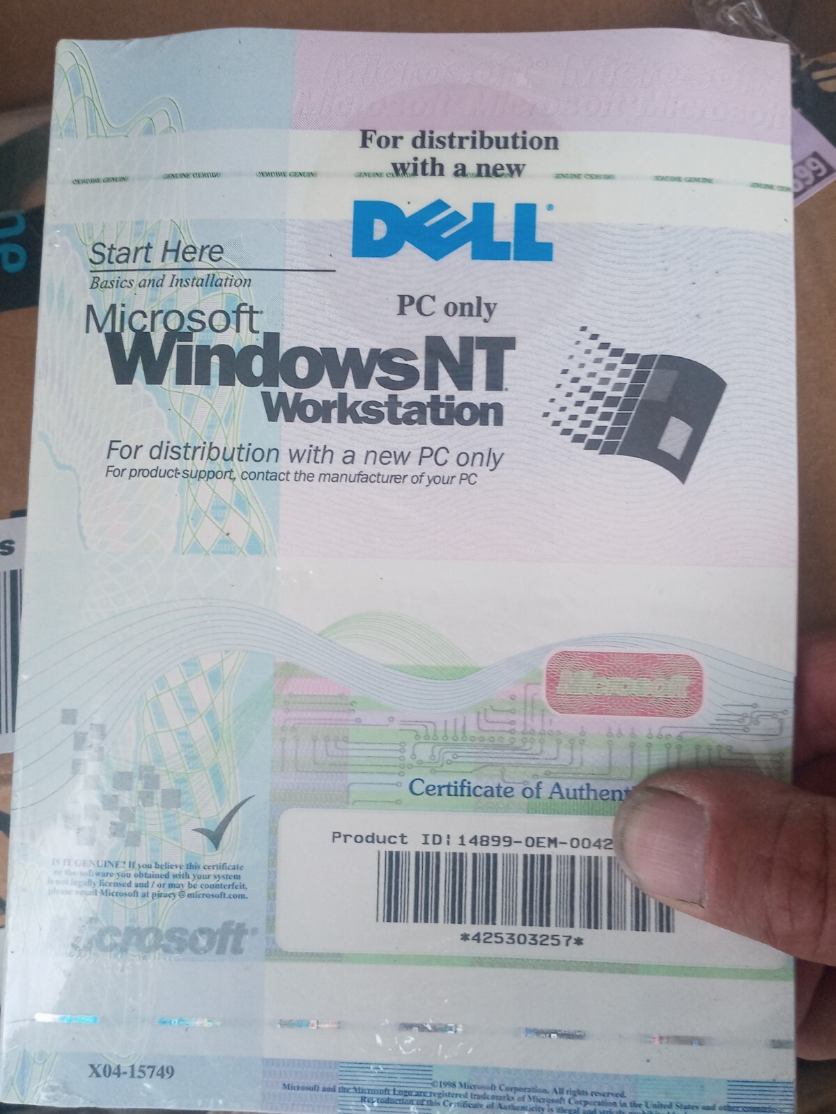 New sealed WINDOWS NT  4.0 Workstation CD & Floppy disk