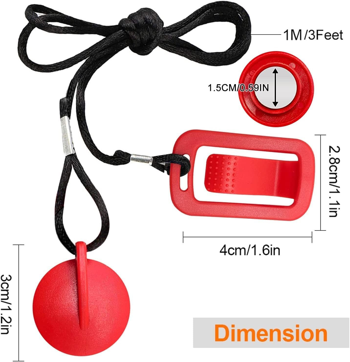 Replacement Treadmill Safety Key for Weslo, Proform/Pro-Form, Nordictrack