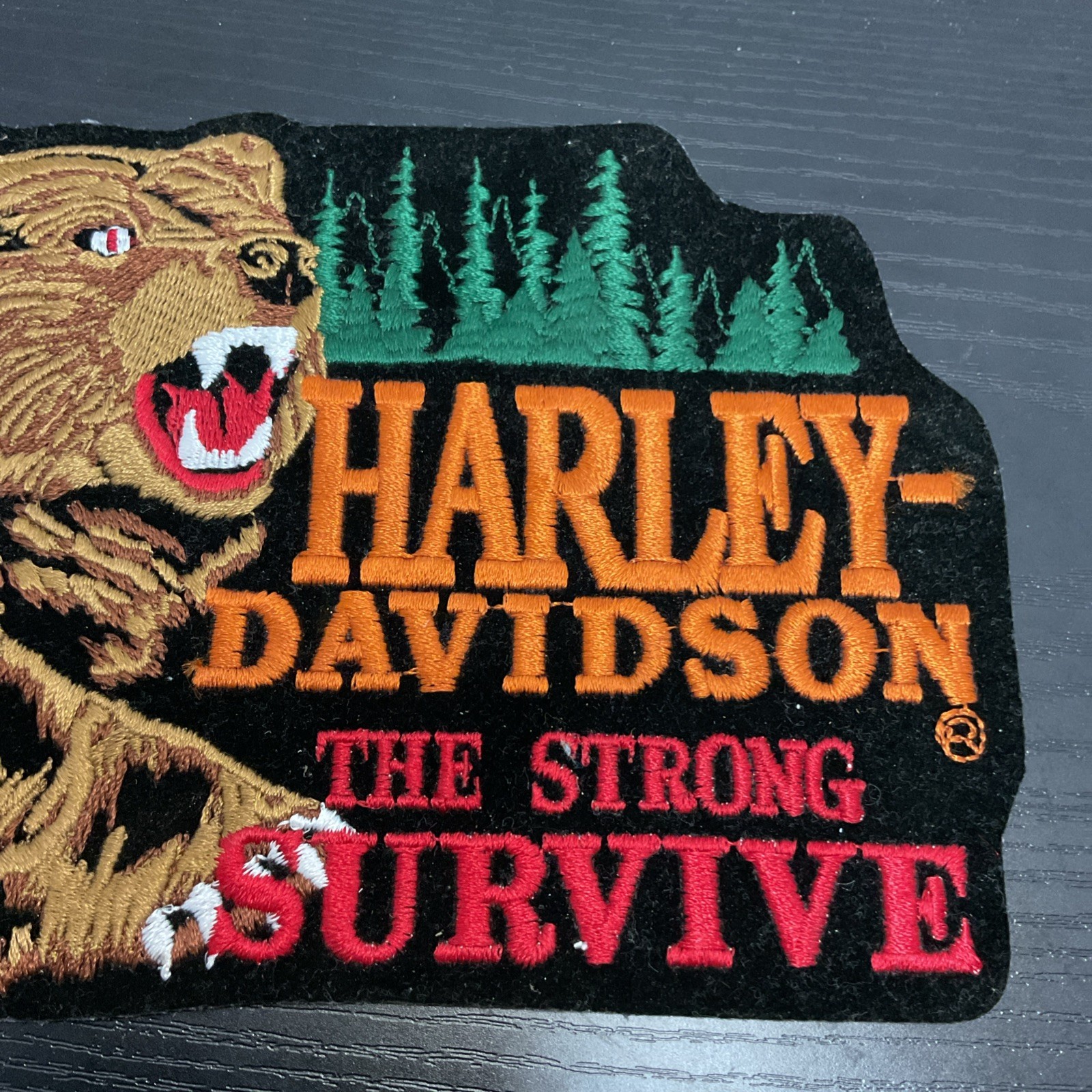 Harley-Davidson Motorcycles BEAR Embroidered Patch "The Strong Survive”