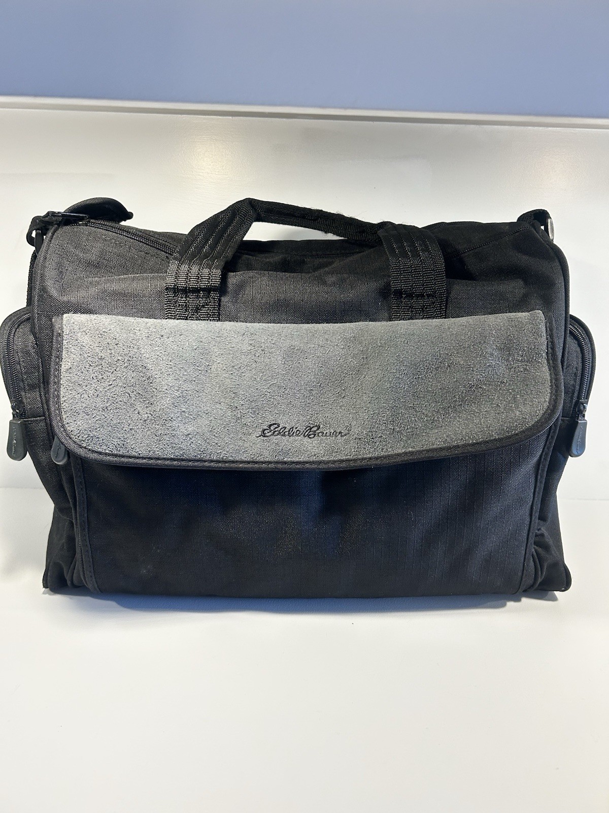 Eddie Bauer Black Travel Bag Diaper Bag Multi Pocket Organizer Shoulder Strap