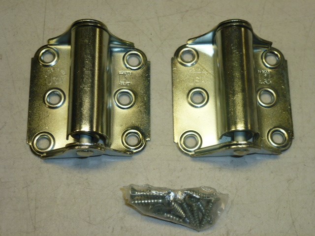 NOS! HAGER 2-1/2" DOOR SPRING HINGES, SATIN CHROME, #WS1