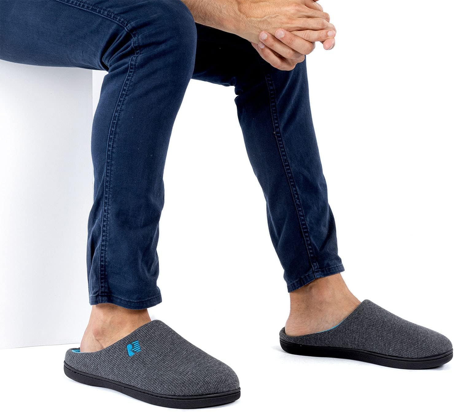 Rockdove Men'S Original Two-Tone Memory Foam Slipper