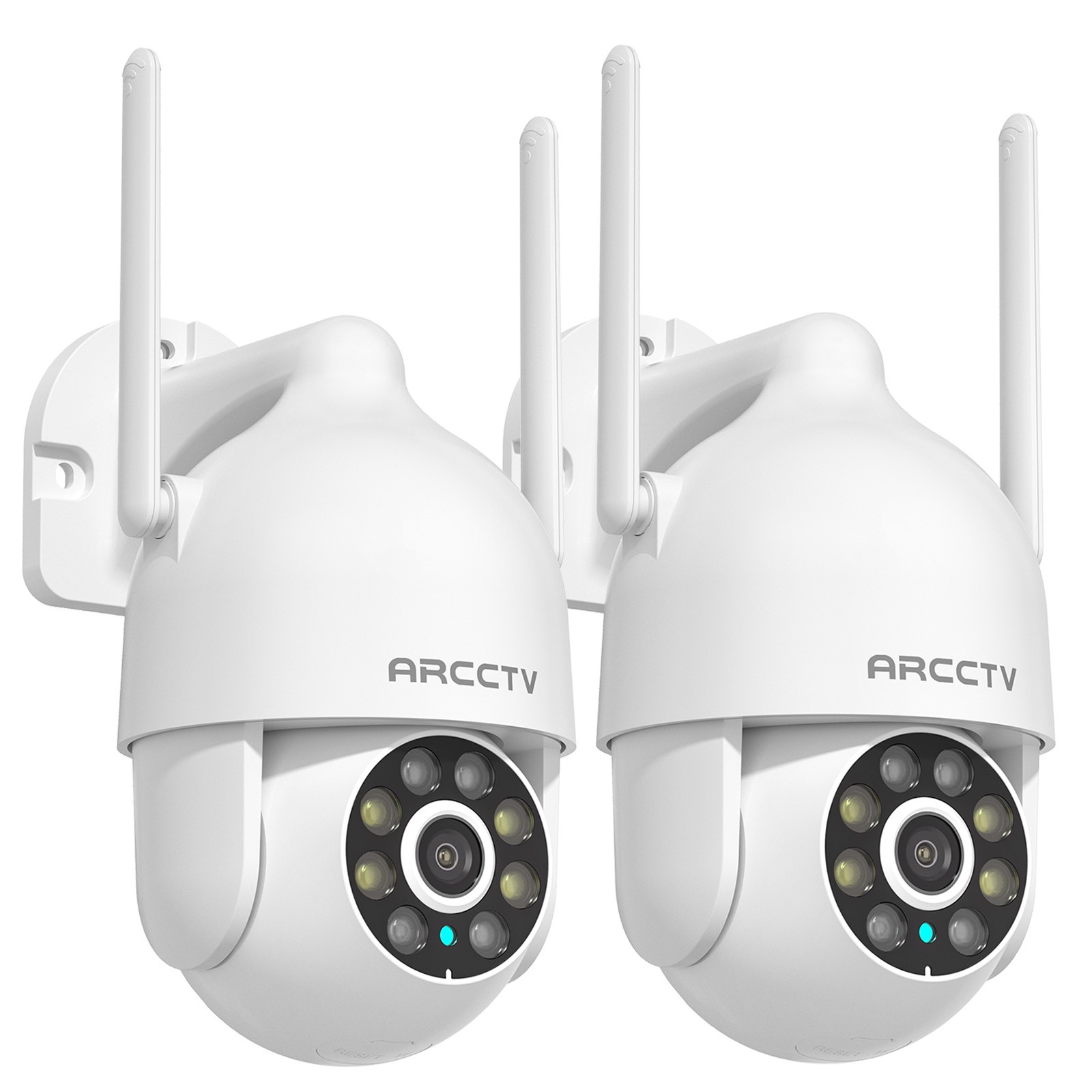 ARCCTV 2K 2-Pack Dual-Bands WiFi6 Security Camera Wired Home CCTV - Color Night