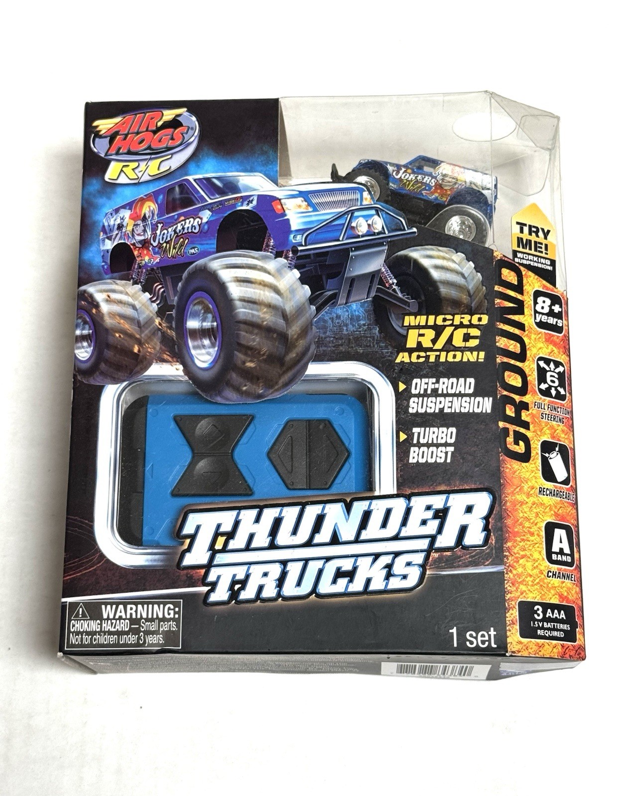 AIR HOGS THUNDER TRUCKS WILD JOCKERS BLUE MICRO RC REMOTE CONTROL CAR NEW SEALED