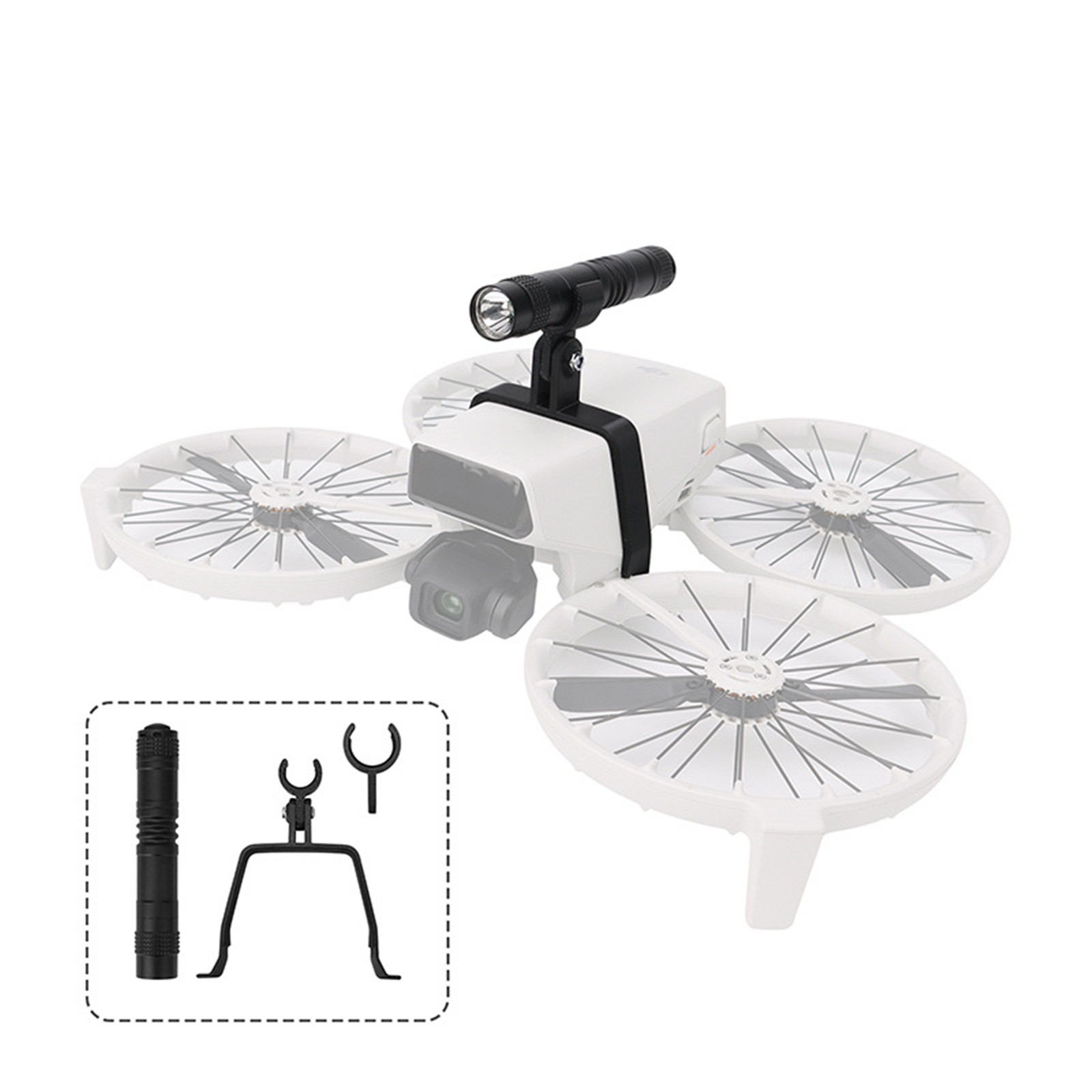 New Ultra-light Night Flashlight Searchlight With Bracket For DJI FLIP Drone