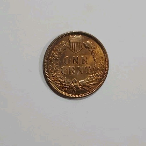 1902 Indian Head Penny Cent 1C AU/UNC Toning