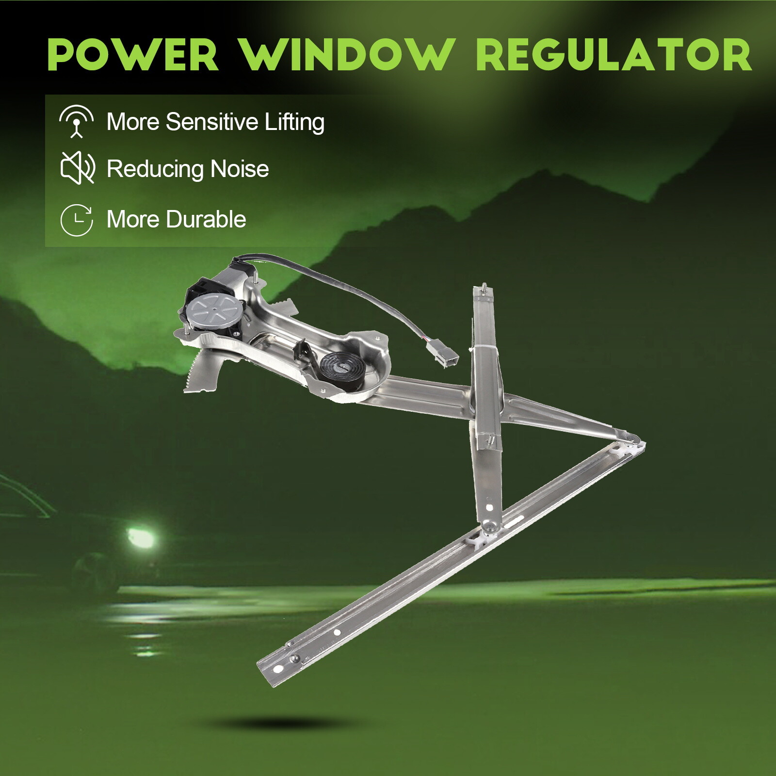 For 1994-2004 Ford Mustang Front Driver Side with Motor Power Window Regulator