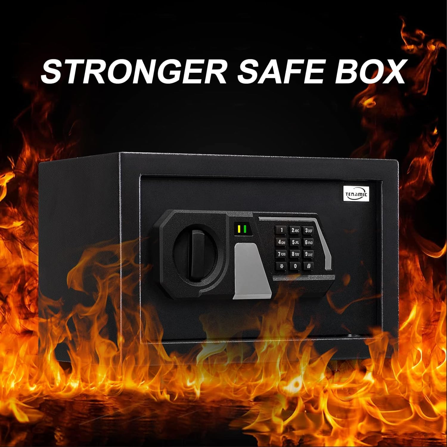 Fireproof Safe Box 0.4 Cuft Electronic Digital Security Box, Keypad Small Lock
